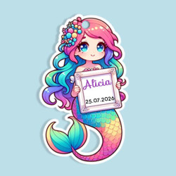 Etiquette et stickers forme Sirène