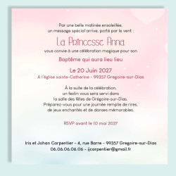 Invitation Anniversaire ou Baptême