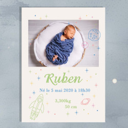 Faire-Part Naissance "Petit Astronaute"