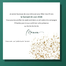 Carte d'Invitation "Reflets Précieux"