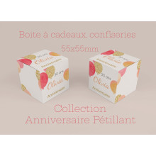 Boite carré Anniversaire Pétillant