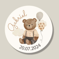 Étiquette Ronde Peluches Câlines