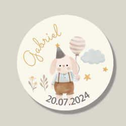 Étiquette Ronde Peluches Câlines