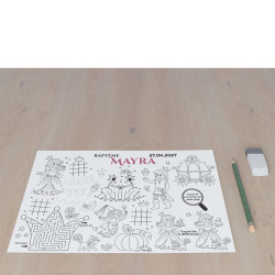 Feuille de coloriage personnalisée — Thème Princesse