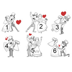 Feuille de coloriage Mariage – Set de jeux personnalisé A3