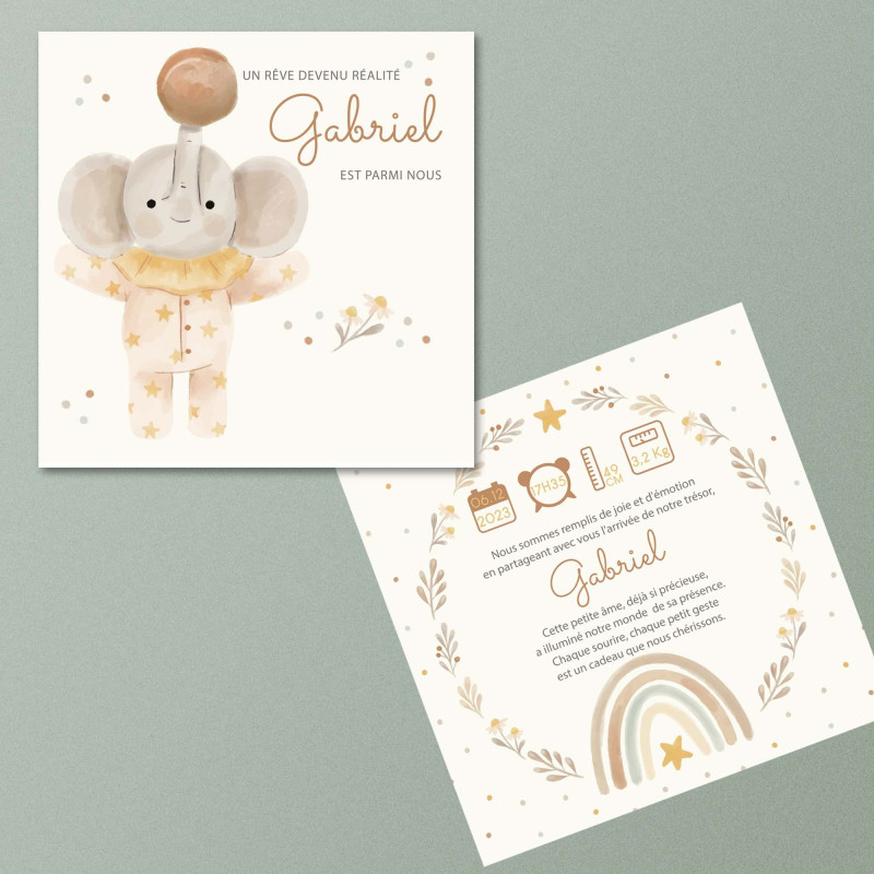 Faire-Part Naissance "Peluches Câlines"