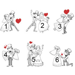 Livret d’activités mariage personnalisé – Version éco – 6 motifs au choix