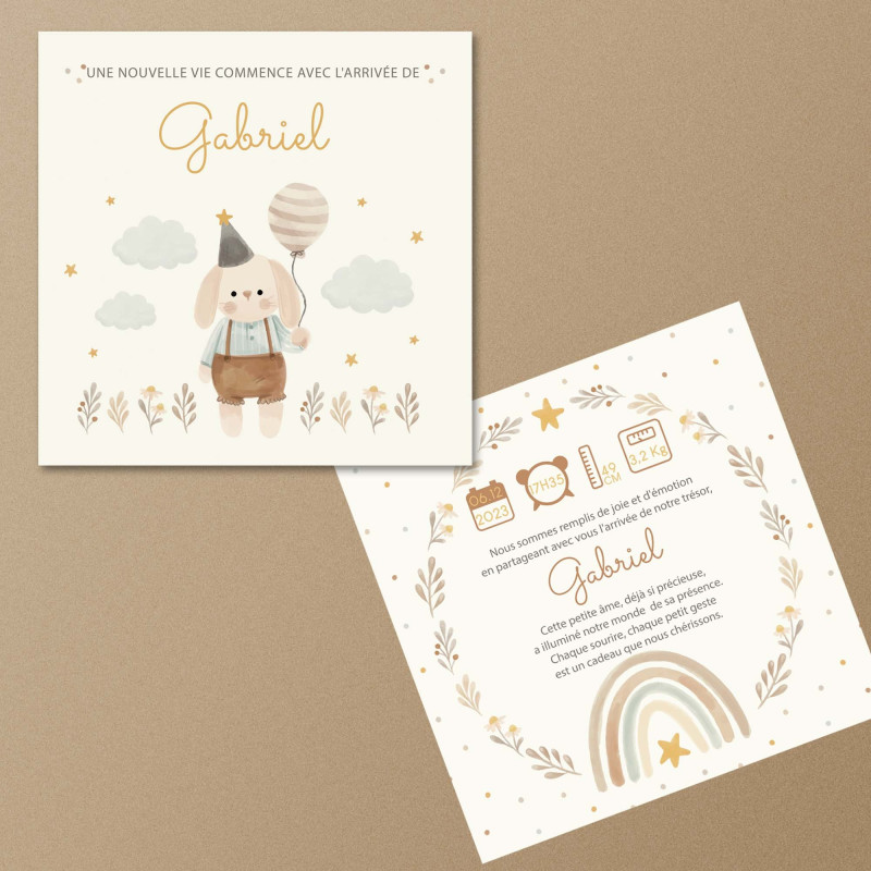 Faire-Part Naissance "Peluches Câlines"