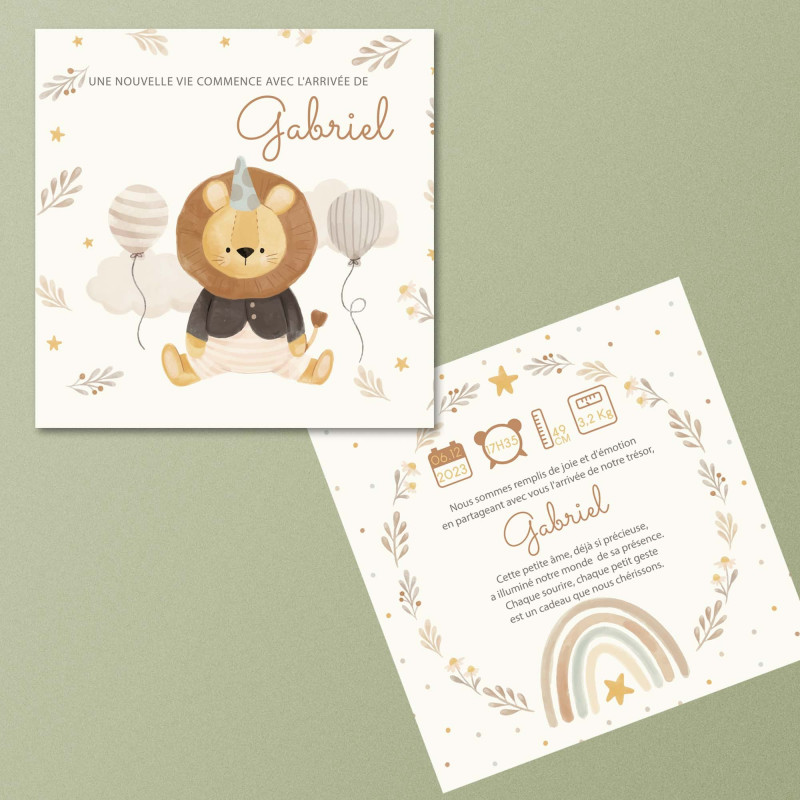 Faire-Part Naissance "Peluches Câlines"