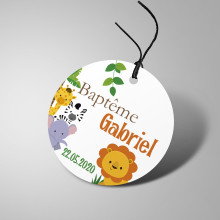 Etiquette ronde Jungle