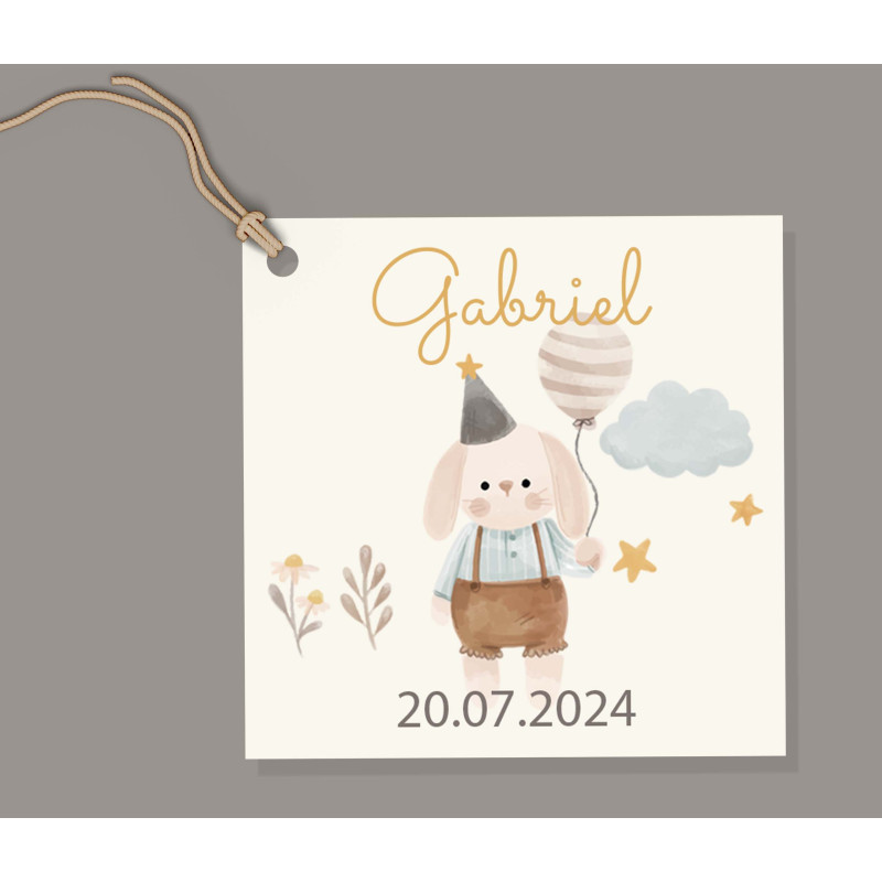 Étiquette Carrée Peluches Câlines