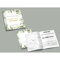 Livret jeux et coloriages Baptême Eucalyptus
