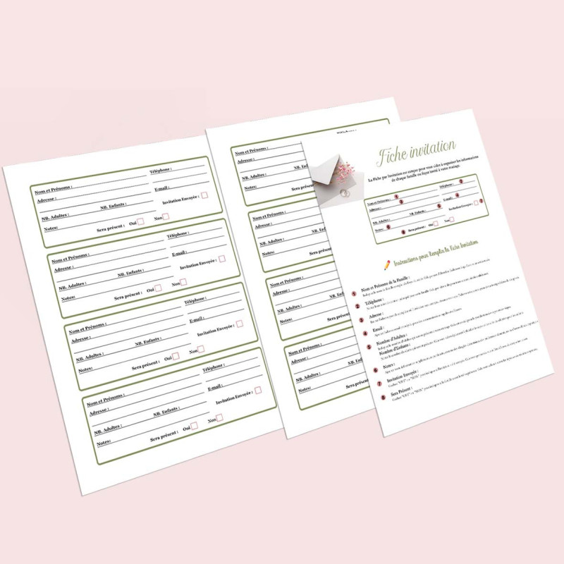 Kit de Gestion des Invitations pour Mariages