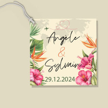 Étiquettes personnalisables – Voyage Tropical