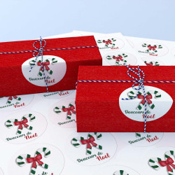 Étiquette ou stickers Cadeau de Noël Personnalisée – Sucre d'Orge