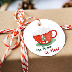 Étiquette Cadeau de Noël "Tisane Festive" – Moments Chaleureux