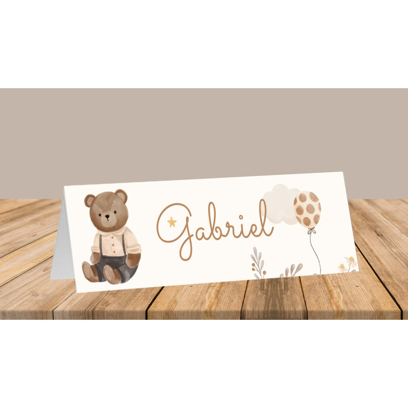 Marque-Place Chevalet "Peluches Câlines"