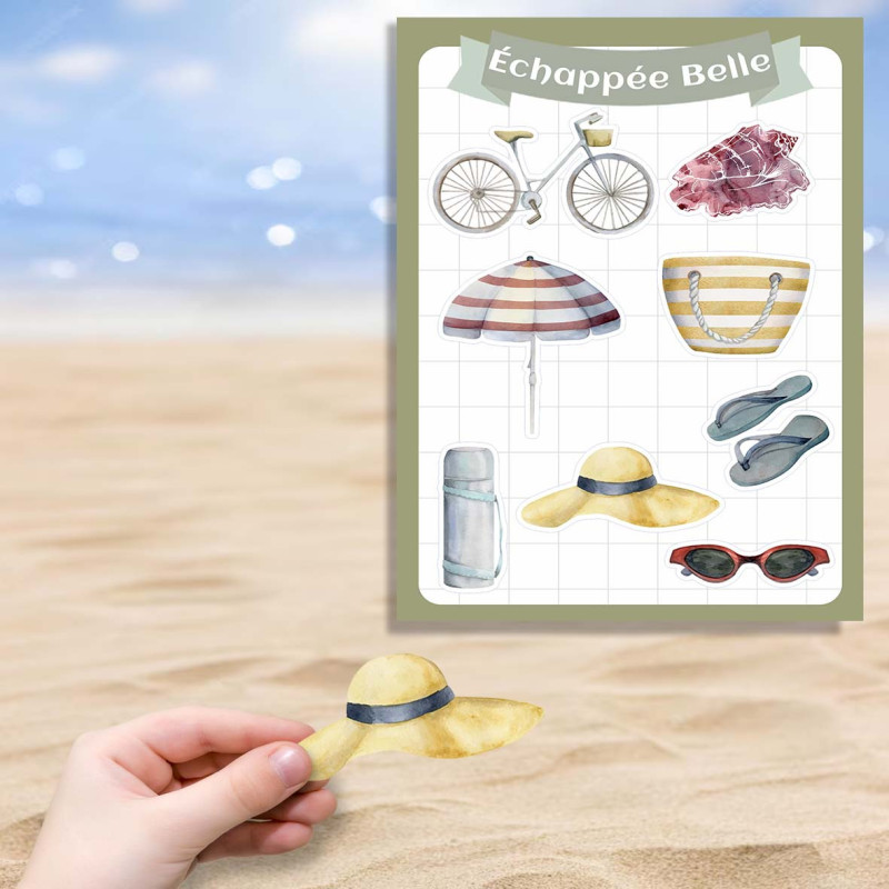 Feuille d'Autocollants "Échappée Belle"