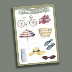 Feuille d'Autocollants "Échappée Belle"