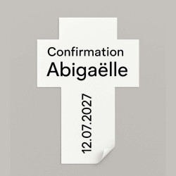 Étiquette Croix – Confirmation, Baptême, Communion