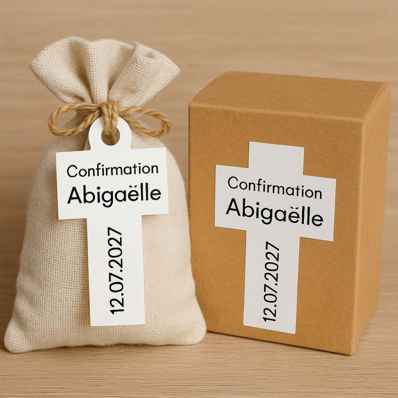 Étiquette Croix – Confirmation, Baptême, Communion