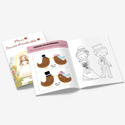 Lot de 10 livrets jeux & coloriages mariage pour enfants – À compléter