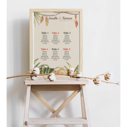 Plan de Table Mariage - Boho
