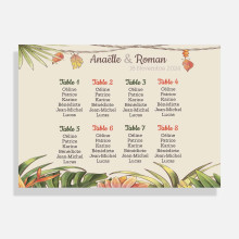 Plan de Table Mariage - Boho