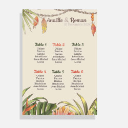 Plan de Table Mariage - Boho