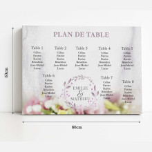 Plan de Table Mariage - Rose Shabby Chic