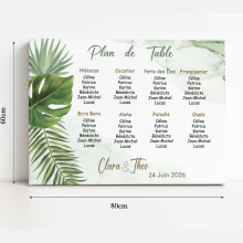 Plan de Table Mariage - Tropicale
