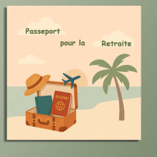 Invitation départ retraite voyage – Passeport pour la liberté