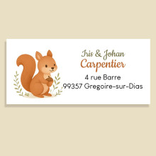 Étiquette adresse – Collection Les Animaux de la Forêt