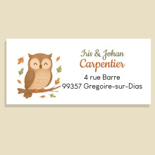 Étiquette adresse – Collection Les Animaux de la Forêt