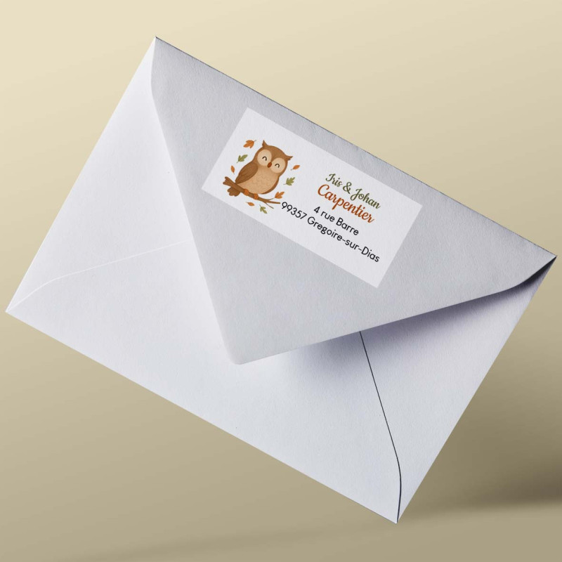 Série D'étiquettes KRD Animaux Pour Crèmes à Café - Modèle Renard A8 (occasion)
