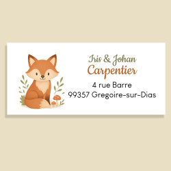 Étiquette adresse – Collection Les Animaux de la Forêt