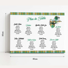 Plan de table Madras vert – Guadeloupe