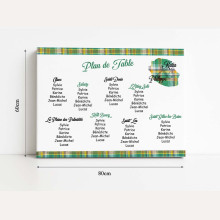 Plan de table Madras vert – La Réunion