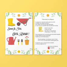 Invitation départ retraite jardinage – Pour les amoureux du potager