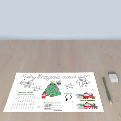 Feuille de coloriage personnalisée — Thème Noël