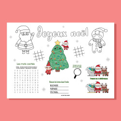 Feuille de coloriage personnalisée — Thème Noël