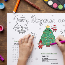 Feuille de coloriage personnalisée — Thème Noël