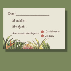 Carte RSVP personnalisée – Collection Boho