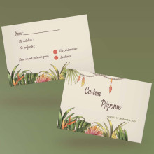 Carton Réponse RSVP Personnalisé Mariage - Boho