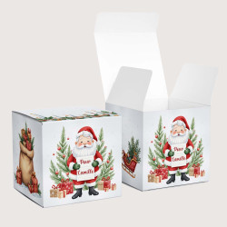 Boîte cadeau de Noël personnalisée – Modèle Père Noël & traîneau