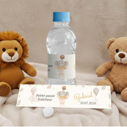 Étiquette bouteille d’eau – Collection Peluche Câlines