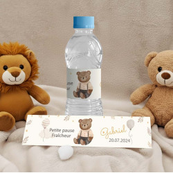 Étiquette bouteille d’eau – Collection Peluche Câlines