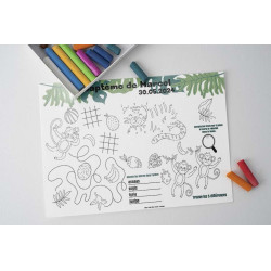 Feuille de coloriage personnalisée — Thème Savane