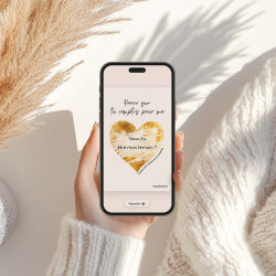 Carte à gratter virtuelle Cœur doré – Veux-tu être mon témoin ?