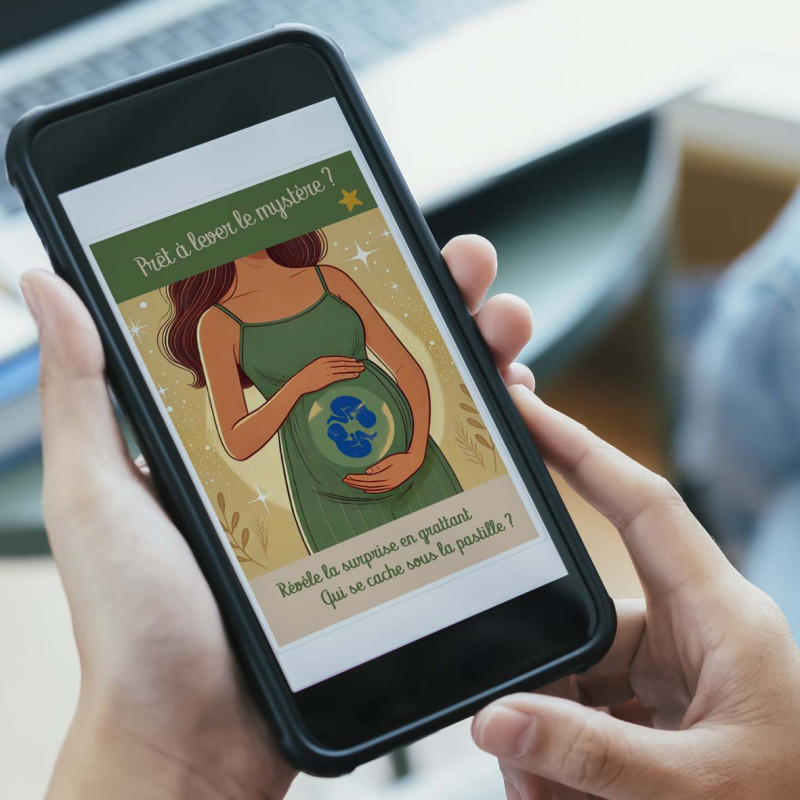 Carte virtuelle à gratter – Révélation bébé GARÇON